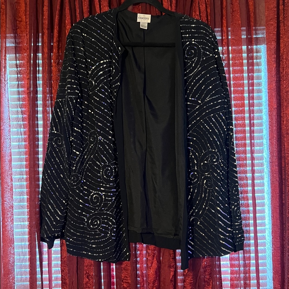 Chico Black Jacket with Silver Beading